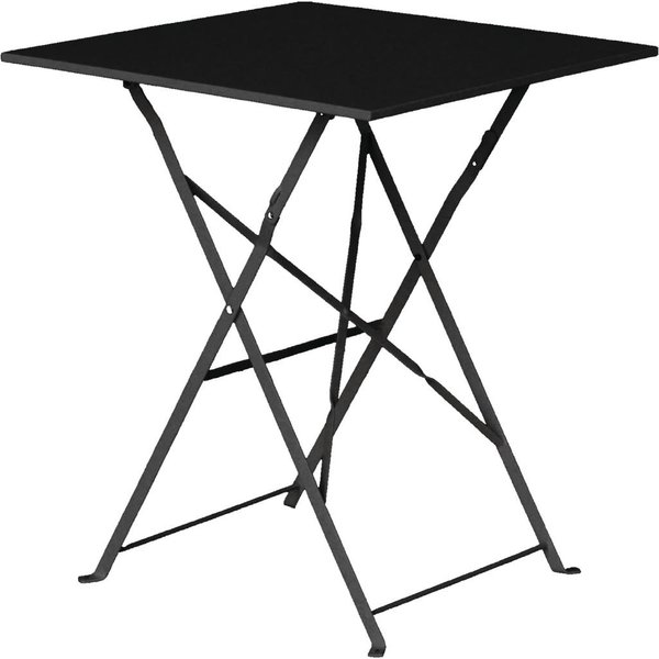 Bolero Black Square Pavement Style Steel Table