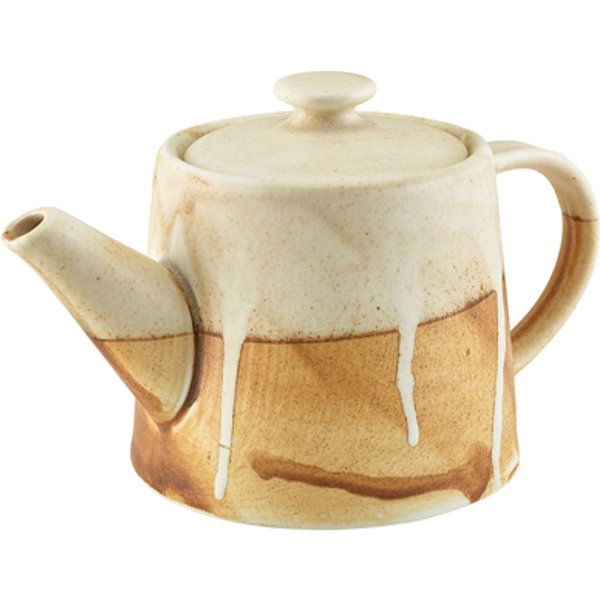 Roko Porcelain Sand Teapot 50cl/ 17.6oz - Pack of 6