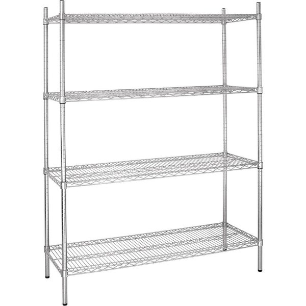 Vogue 4 Tier Wire Shelving Kit 1525x460mm