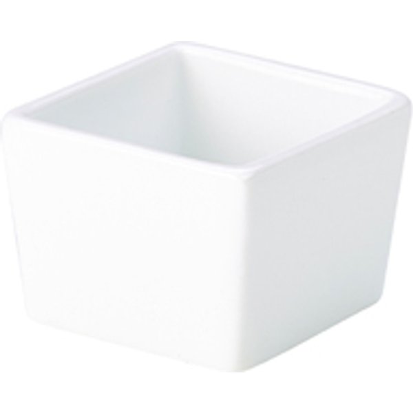 Genware Porcelain Square Dish 6.4 x 4.8cm/2.5 x 2"