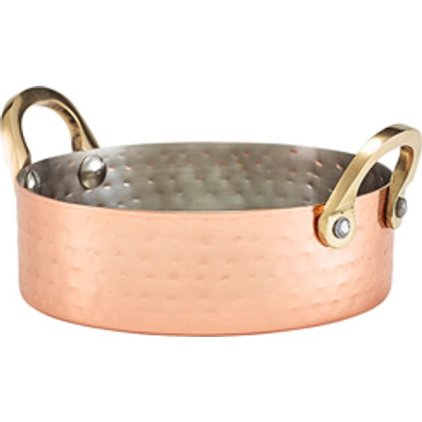 Mini Hammered Copper Plated Casserole Dish 12 x 3.5cm - Pack of 12