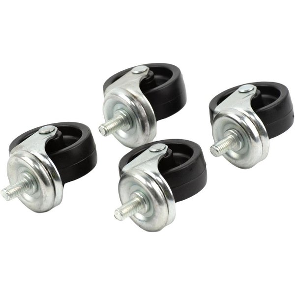 Beaumont Bottle Skip Castors Black (Set of 4)