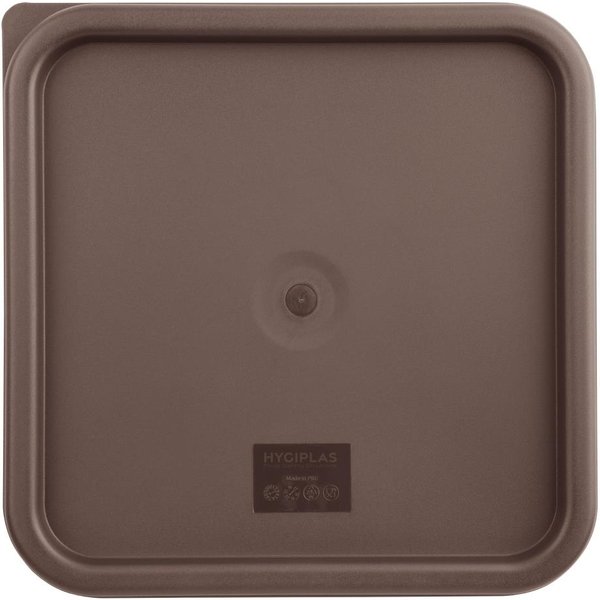 Hygiplas Square Food Storage Container Lid Brown Large