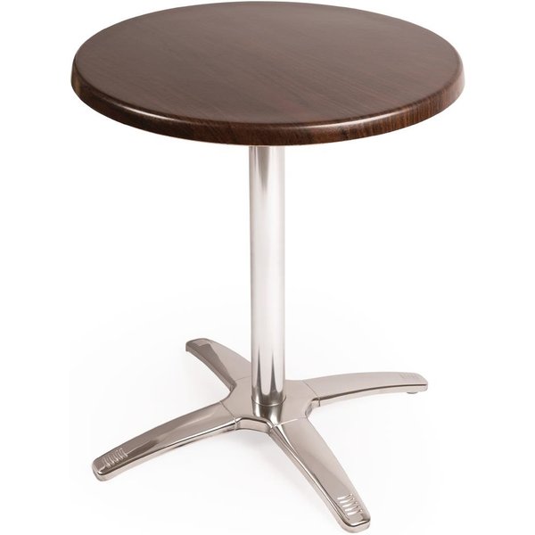 Special Offer Bolero Round Dark Brown Table Top and Base Combo