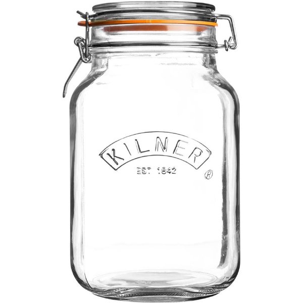 Kilner Clip Top Square Jar 2000ml