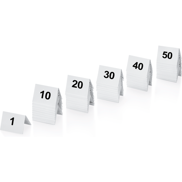 Set of table number signs (Set of 50)