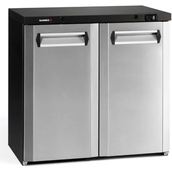 Gamko Maxiglass MG3/250CS Hinged Double Door Undercounter Stainless Steel Front Bottle Cooler 250 Litres