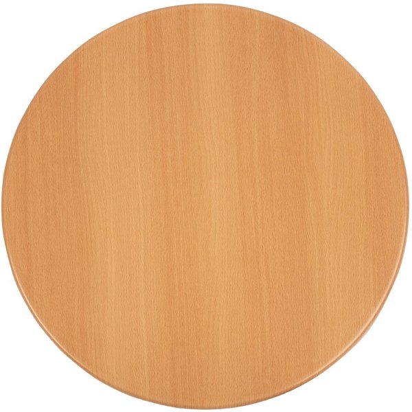 Bolero Pre-drilled Round Tabletop Beech Effect 600mm