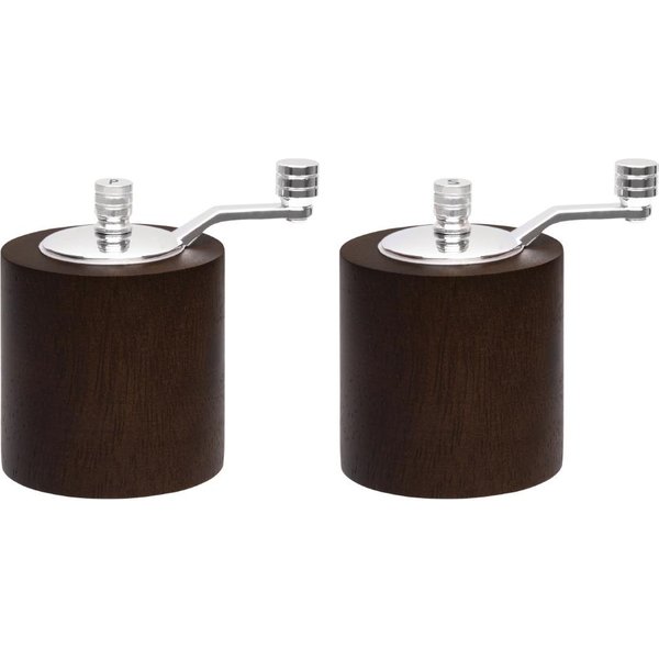 Olympia Dark Wood Salt and Pepper Mill Grinder Set