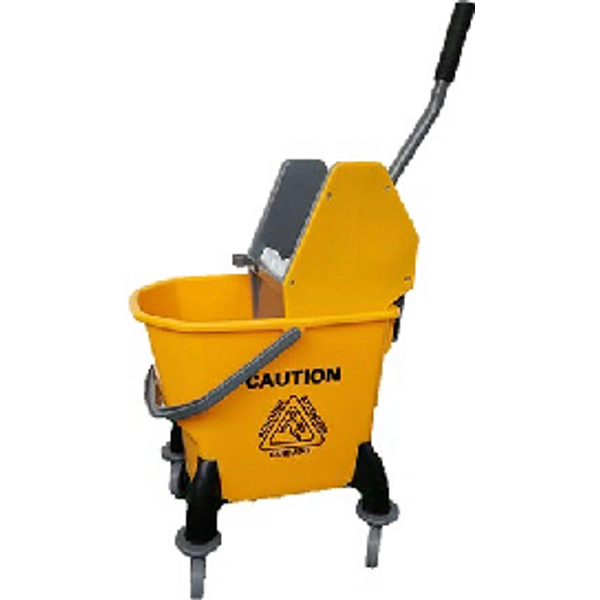 25l Mopping System with Gear Press Wringer Yellow