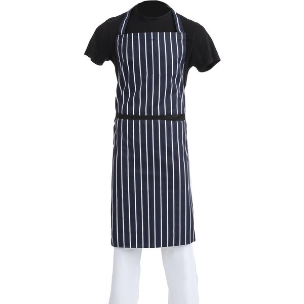 Whites Butchers Apron Navy Stripe Extra Large