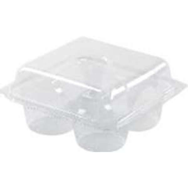 4 Cavity Muffin Container (L)320mm (W)204mm (W)51mm
