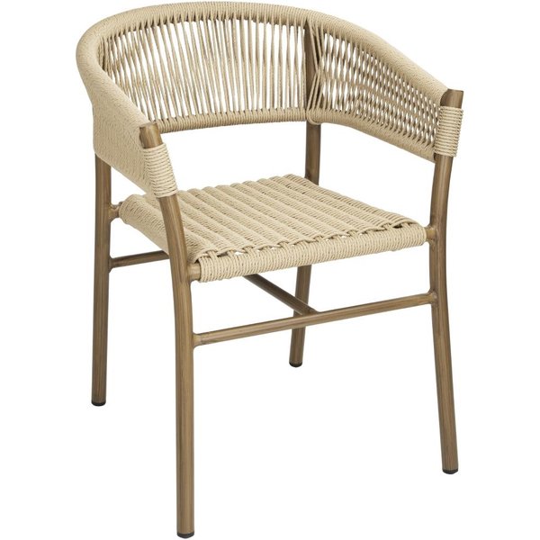 Bolero Florence Natural Rope Twist Wicker Chairs (2 pack)
