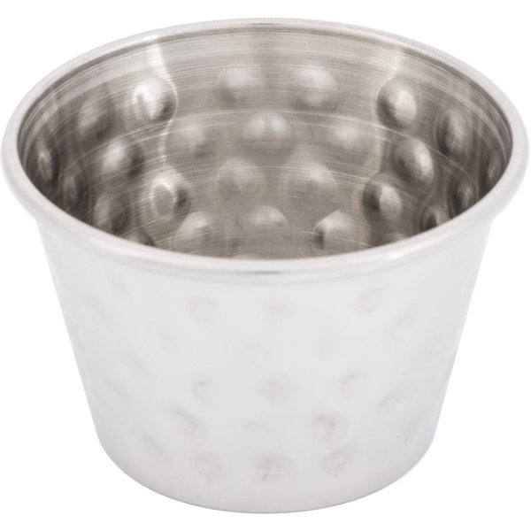Olympia Hammered Stainless Steel Sauce Cups 70ml (12 pack)