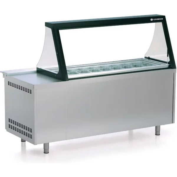 Coreco PC80-200-27-LGL 3 Door Prep Station with Lift-Up Lid 562 Litres