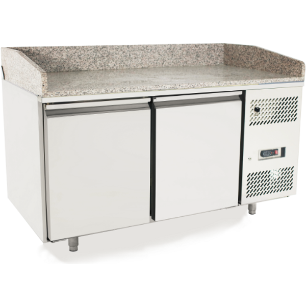 Atosa EPF3495GR 2 Door Granite Top Pizza Counter Fridge 485 Litres