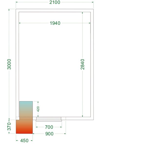 Tefcold CRPF2130 Coldroom (Cooling) H2200 x W2100 x D3000