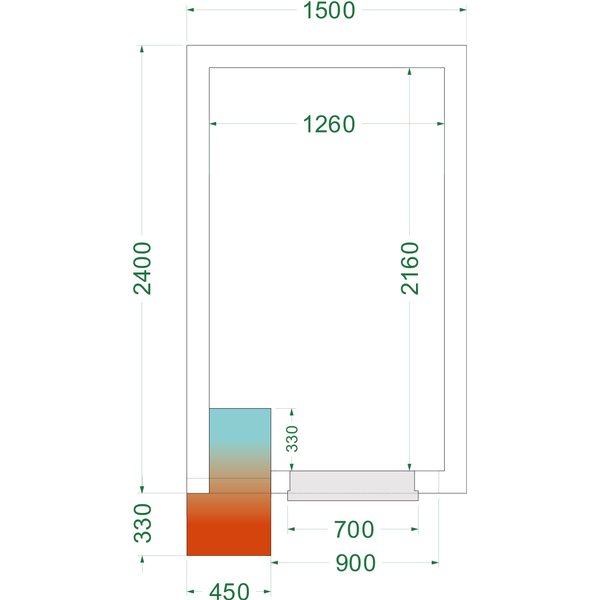 Tefcold CRNF1524Freezer Room (Freezing) H2200 x W1500 x D2400