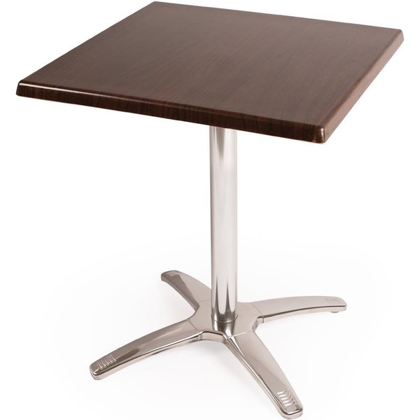 Special Offer Bolero Square Dark Brown Table Top and Base Combo