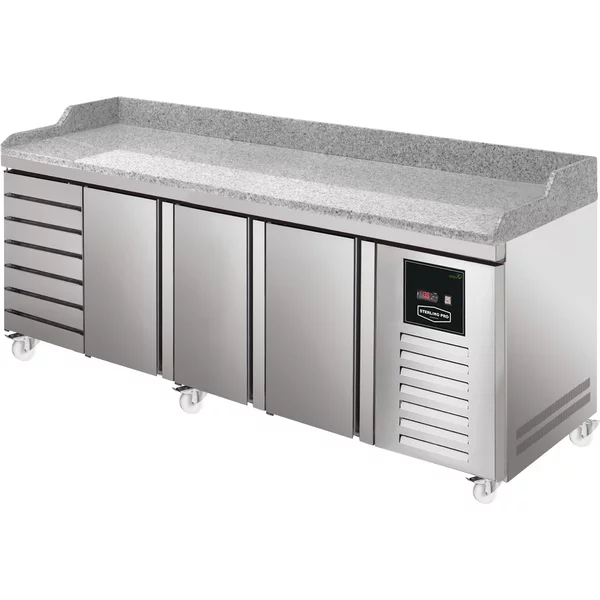 Sterling Pro Green SPI-8-250-37 Granite Top 800mm Counter, 3 Doors & 7 Drawers