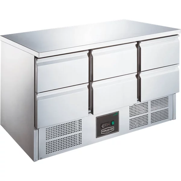 Sterling Pro Cobus SPU303-6D 6 Drawer Undermounted Counter, 368 Litres