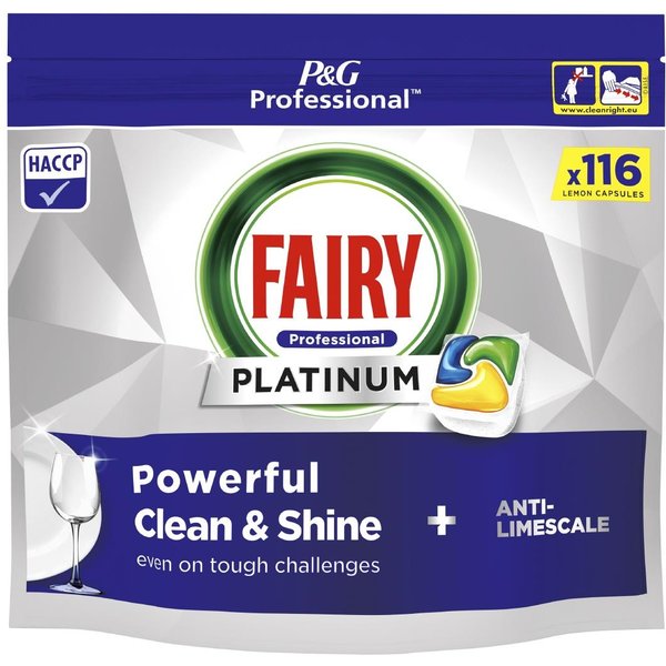 Fairy Professional Platinum Dishwasher Capsules Lemon 116 Caps (2 Pack)