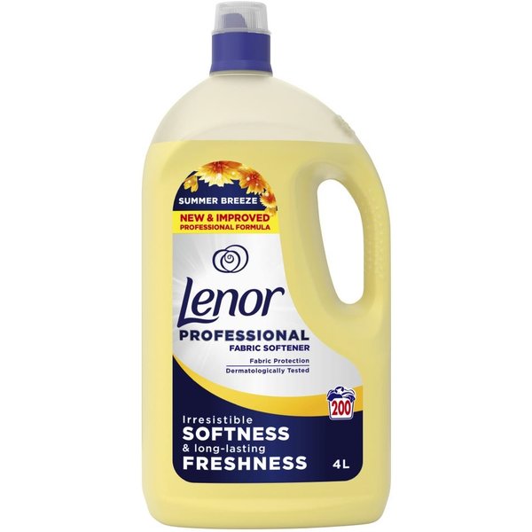 Lenor Professional Summer Breeze Fabric Softener 200 Washes 4Ltr (2 Pack)