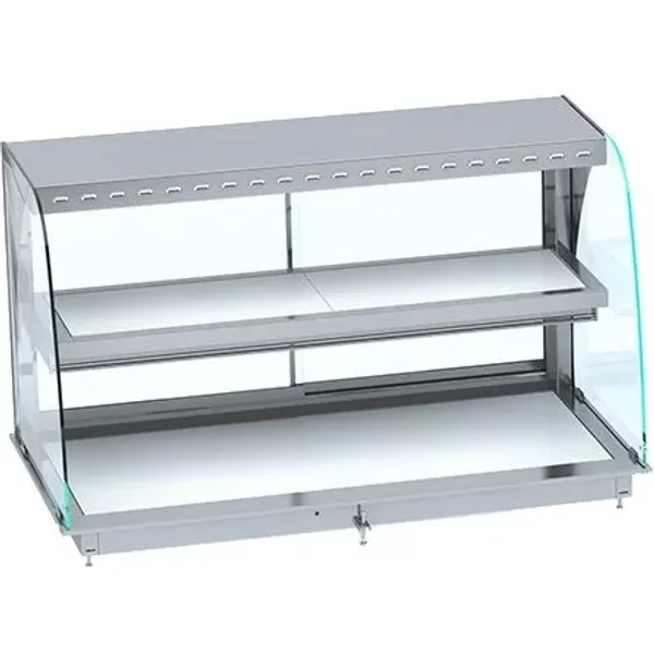 CombiSteel Drop-In Curved Heated Ceramic Display - WHITE 3/1