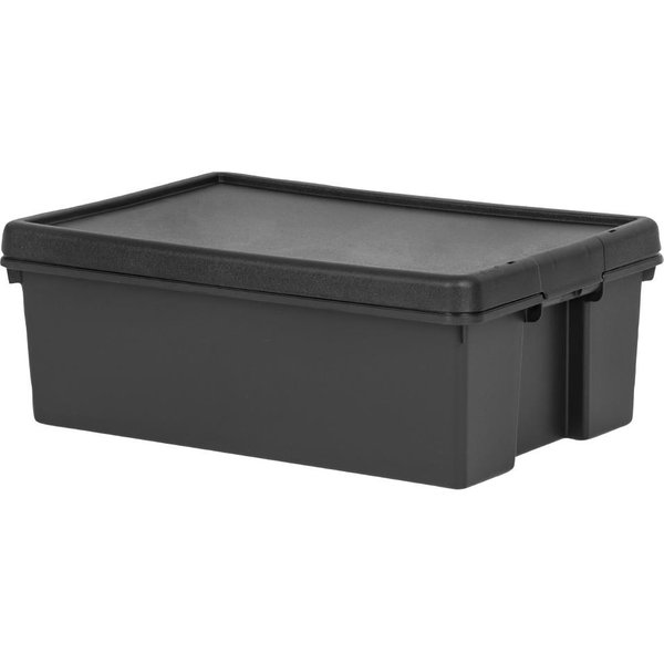Wham Bam Recycled Storage Box & Lid Black 36Ltr