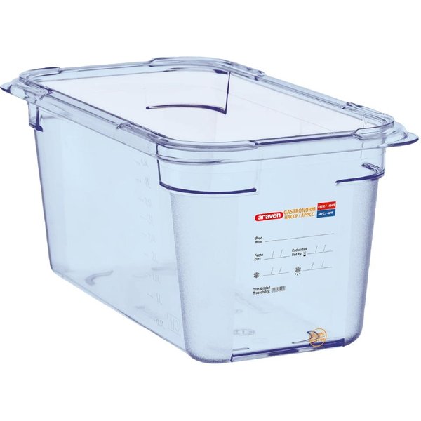 Araven ABS Food Storage Container Blue GN 1/3 150mm