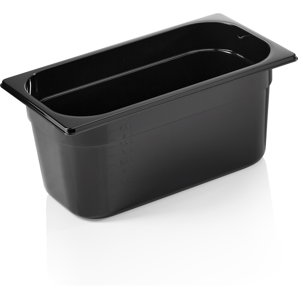 Was Germany GN Container Black Polycarbonate 1/3-150 mm