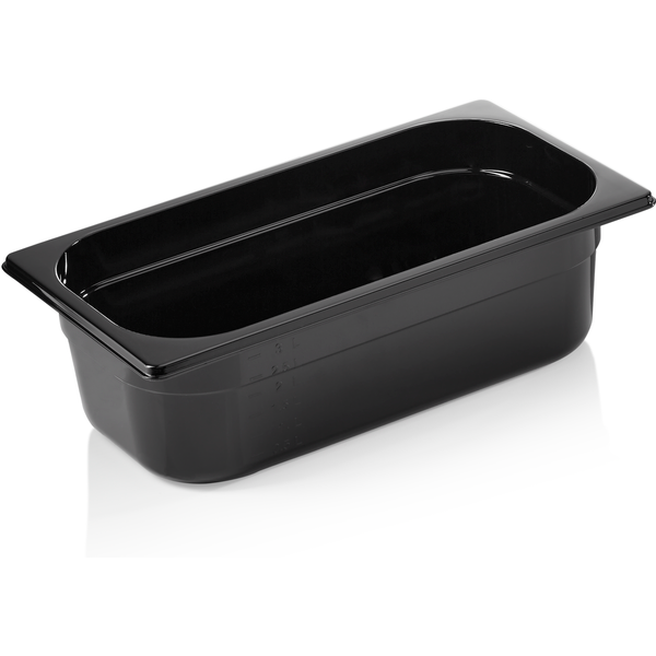Was Germany GN Container Black Polycarbonate 1/3-100 mm