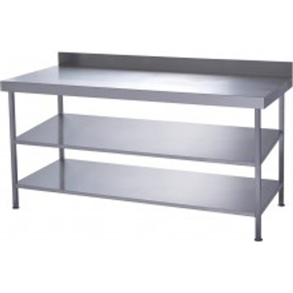 Parry TAB2W - Stainless Steel Tables With Two Undershelf Wall 900 x 600 x 700