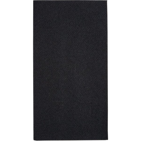 Fiesta Recyclable Premium Tablin Dinner Napkin Black 40x40cm Airlaid 1/8 Fold (500 Pack)