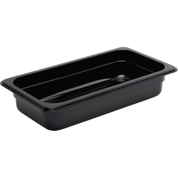 Vogue Polycarbonate 1/3 Gastronorm Container 65mm Black