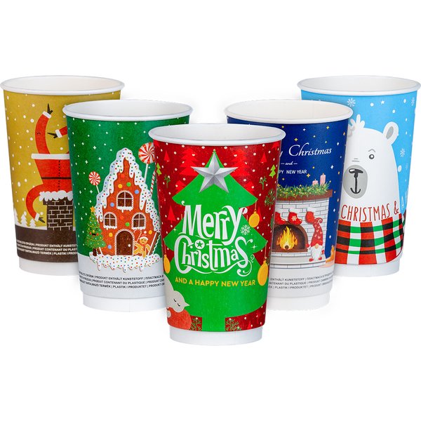 12oz Christmas Double Wall Coffee Cups (500)