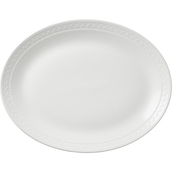 Steelite Bead Accent Oval Coupe Plates 340mm (12 Pack)