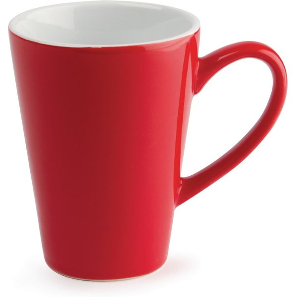 Olympia Cafe Latte Cup Red - 340ml 11.5fl oz (Box 12)