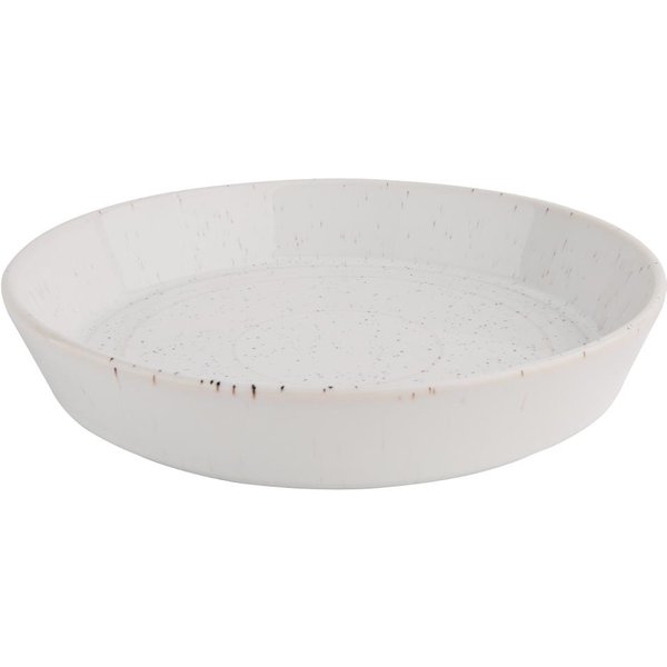 Olympia Cavolo White Speckle Flat Round Bowl - 220mm (Box 4)