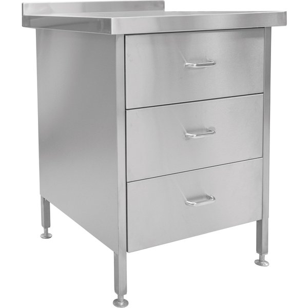 Parry DRAWER3 - Stainless Steel 3 Drawer Unit H900 x W700 x D700