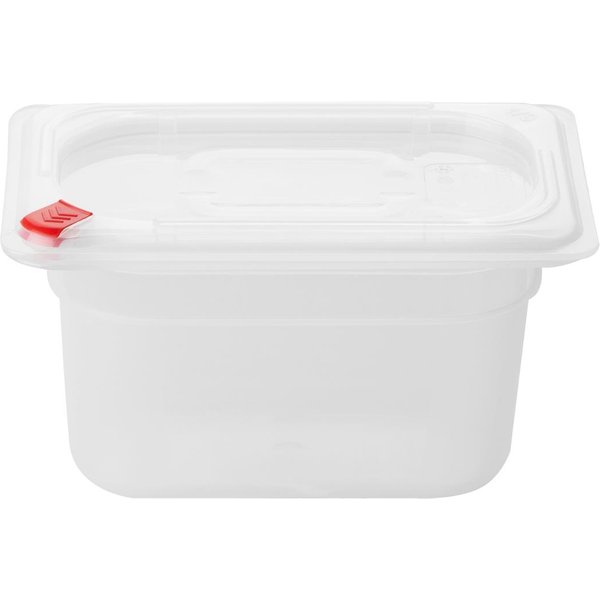 Hygiplas Click PP GN Container 1/9 with Lid & 7 Colour Clips 100mm 0.85Ltr (Set 4)