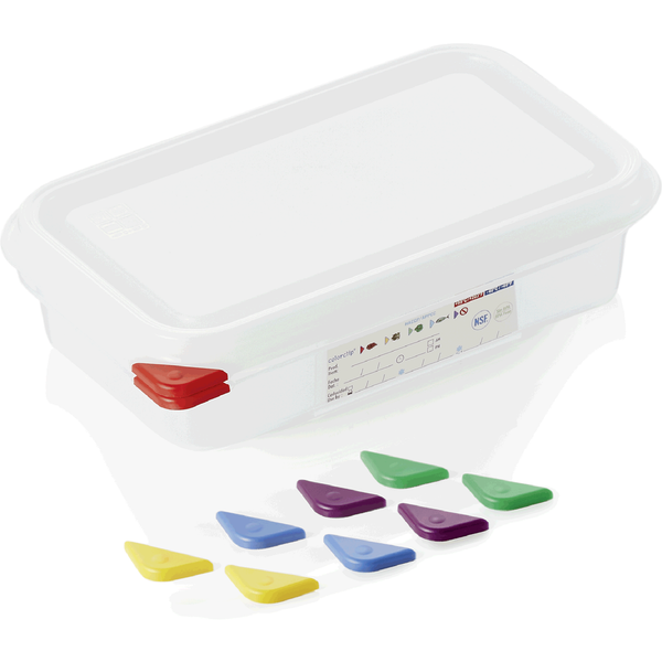 Was Germany GN Container 1/4 Set with Lid, Polypropylene, Pack of 6