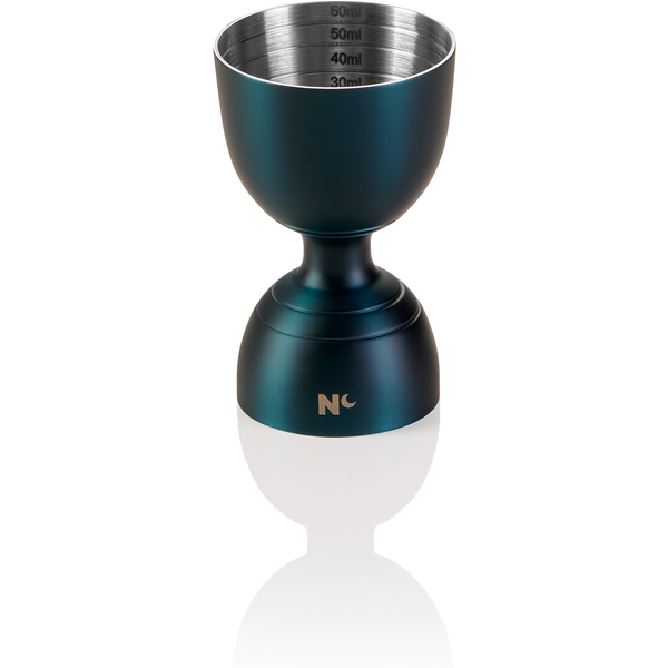 Nocturn Jigger Rim Bell Blue Matt Chrome Nickel Steel 30/60 ml