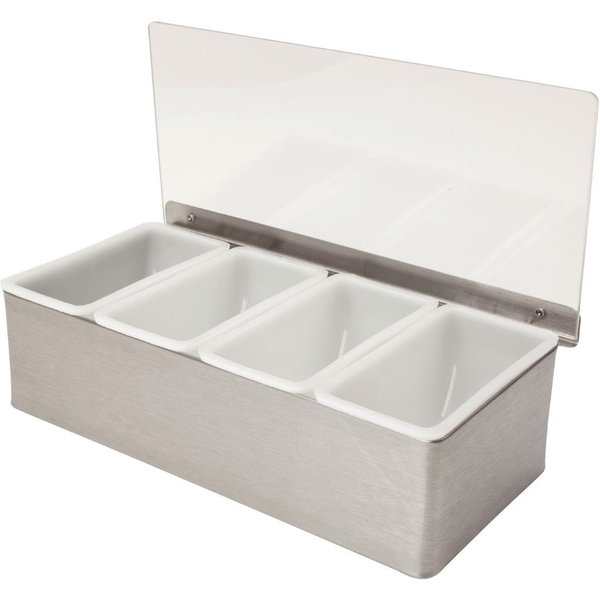 Beaumont 4 Part Stainless Steel Condiment Holder