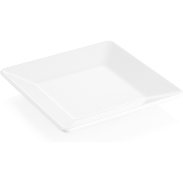 Day & Night Melamine Plate 18 x 18 cm White