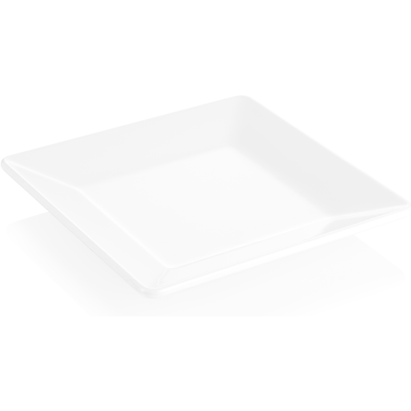 Day & Night Melamine Plate 21 x 21 cm White