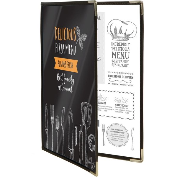 Securit Crystal Double Sided Menu Cover A4 Double (Pack of 3)