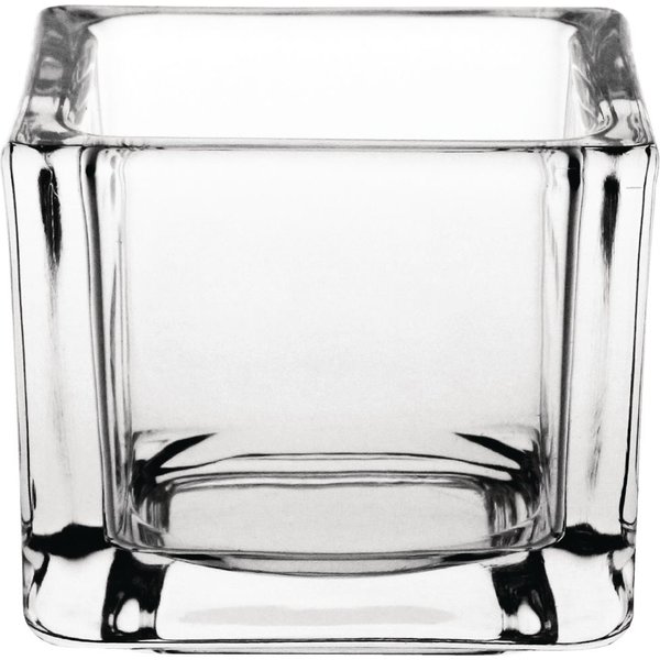 Olympia Glass Tealight Holder Square Clear (Pack of 6)