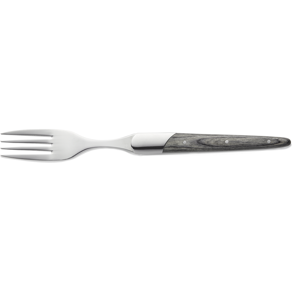 Carlos Steak Fork Set Grey Pakka Wood Handle Pack of 6
