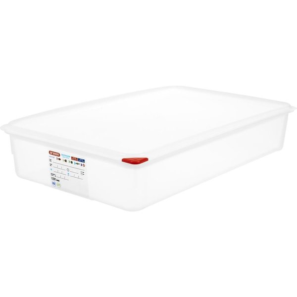 Araven Polypropylene 1/1 Gastronorm Food Containers 13.7Ltr with Lid (Pack of 4)
